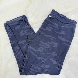 MONROW | Blue Camo Print Waffle Knit‎ Joggers Women's Medium